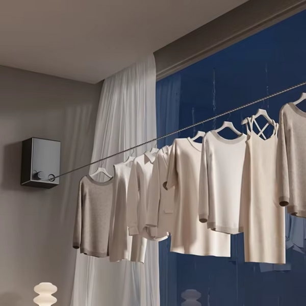 Retractable Stainless Steel Clothesline – Space-Saving Drying Made Simple! - Live Easy