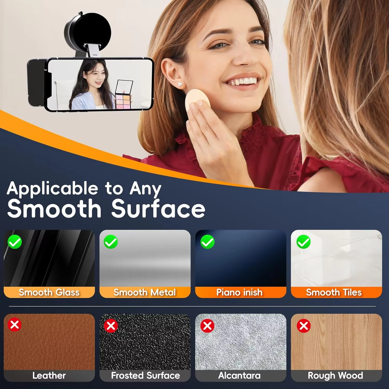 Magnetic Phone Holder – 360° Rotatable & Foldable Design with N52 Strong Magnet & Vacuum Suction Cup | Upgraded ABS Mount - Live Easy