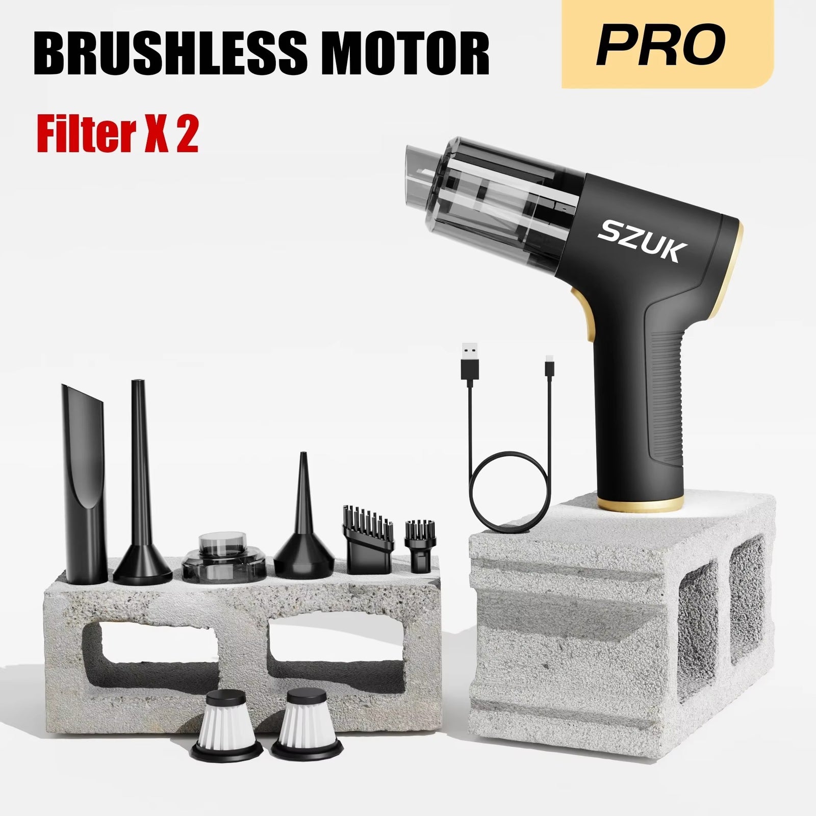 Handheld Vacuum Cleaner – Compact Wireless Dust Remover for Car & Home with Powerful Suction & Rechargeable Design