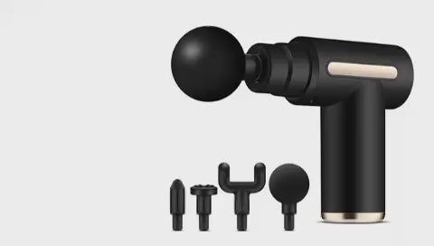 Mini Wireless Massage Gun – Deep Tissue Fascia Relaxation Device with 4 Heads & USB Rechargeable Design