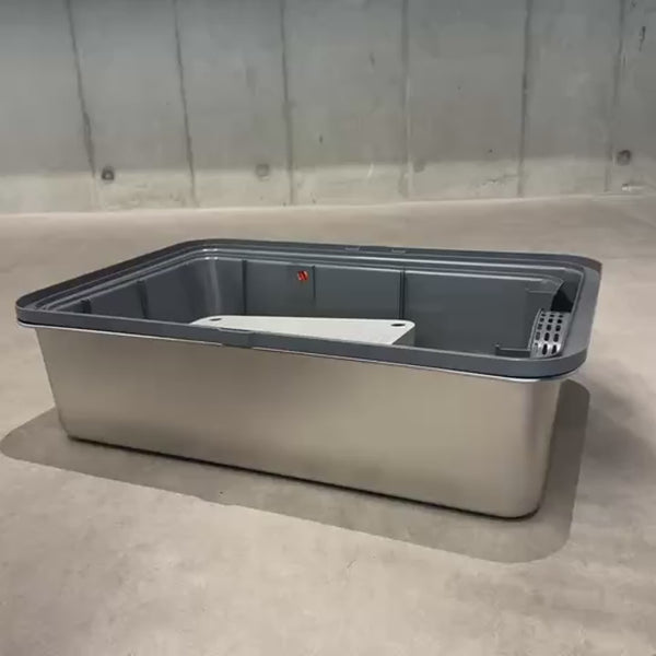 Stainless Steel Cat Litter Box XL – Extra Large Enclosed Litter Box with High Sides, Removable Design & Scoop for Big Cats