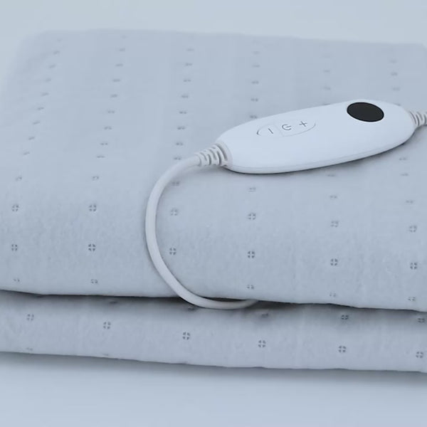 Electric Heated Mattress Pad 150×80cm – 100W Bed Warmer with 6 Heat Levels, Auto-Off & Fast Heating