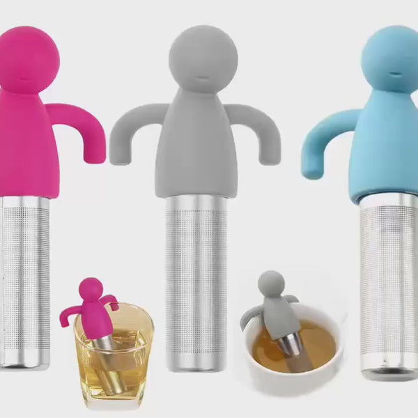 Set of 2 Stainless Steel Fine Mesh Tea Strainers – Heat-Resistant Silicone Handle Infusers for Loose Leaf Tea