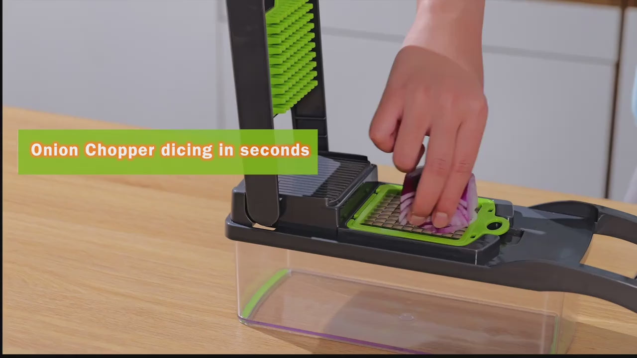 16-in-1 Heavy-Duty Vegetable Chopper Set – Multi-Functional Food Processor with Blades & Storage Container