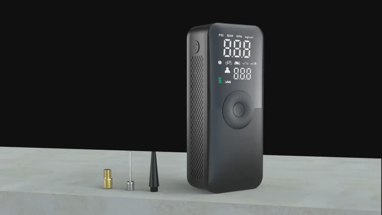 CARSUN Rechargeable Tire Inflator – Digital Cordless Air Pump with LED Display